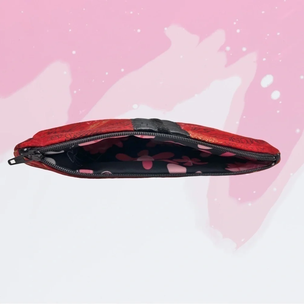Waterproof Make Up Bag- Music sayings w/ Satin
